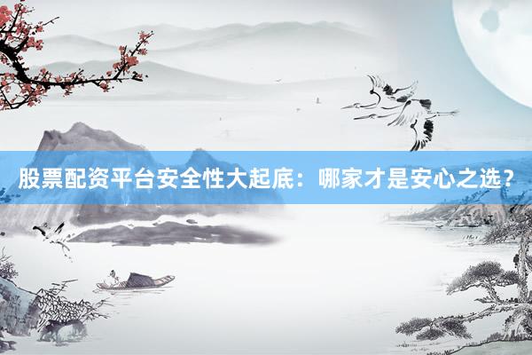 股票配资平台安全性大起底：哪家才是安心之选？