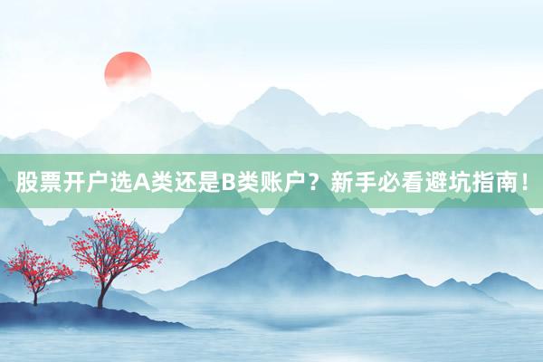 股票开户选A类还是B类账户？新手必看避坑指南！