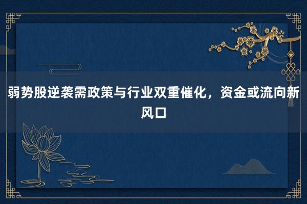弱势股逆袭需政策与行业双重催化，资金或流向新风口