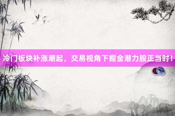冷门板块补涨潮起，交易视角下掘金潜力股正当时！
