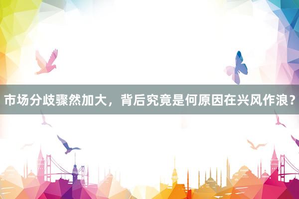 市场分歧骤然加大，背后究竟是何原因在兴风作浪？