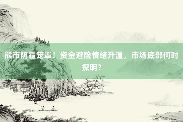 熊市阴霾笼罩！资金避险情绪升温，市场底部何时探明？